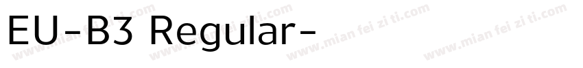 EU-B3 Regular字体转换